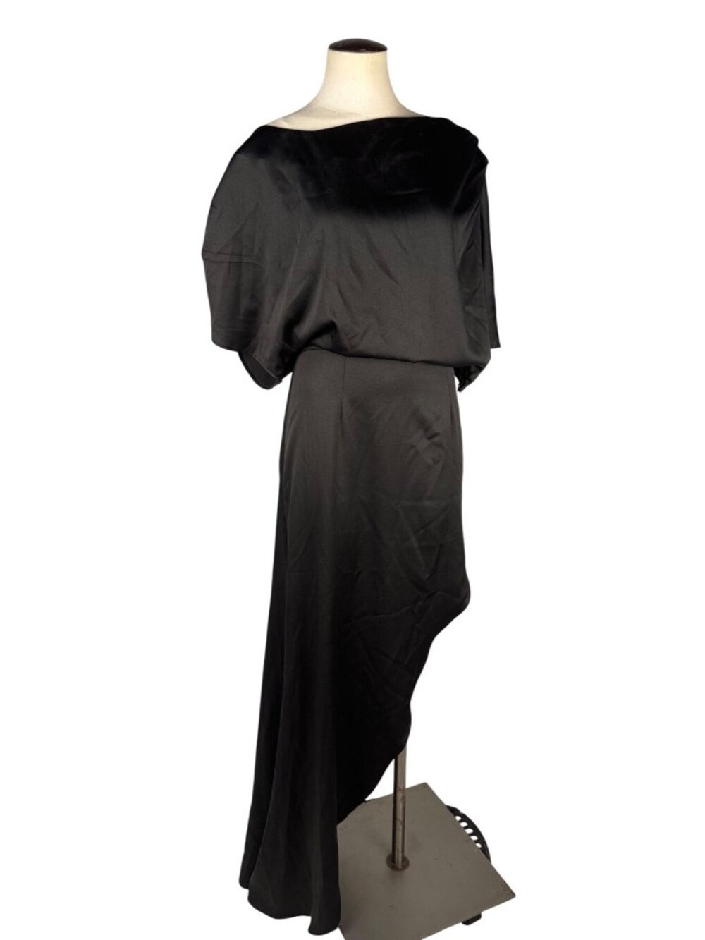 Elliatt Renders One Black Asymmetrical Dress Small Gown